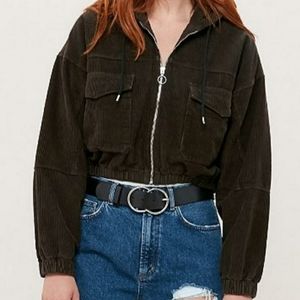 Cropped Black Cordoury Jacket